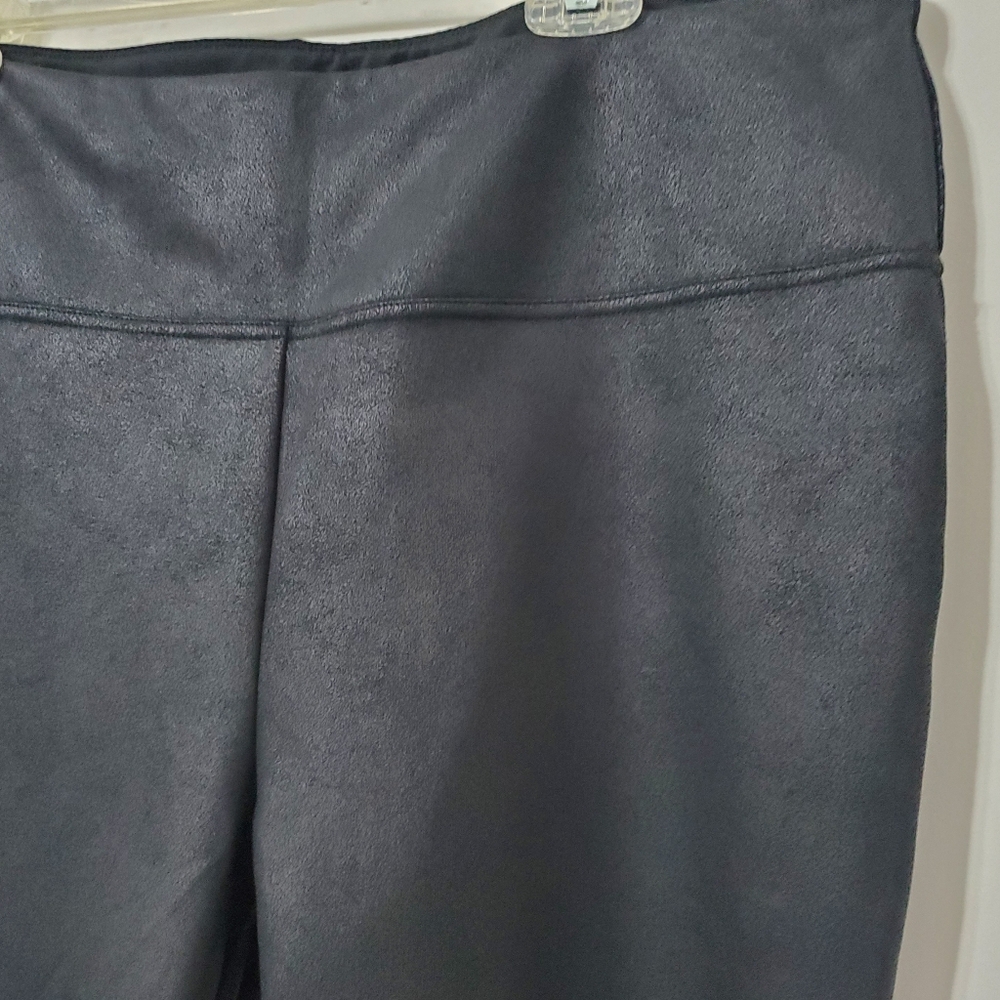 Seven 7 Faux Leather Sculpted Legging Graphite XXL - Picture 4 of 8